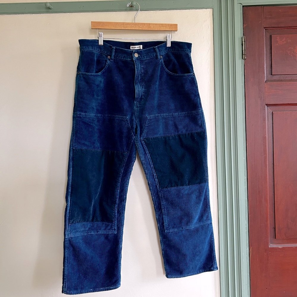 Rudy Jude  Pants in Patchwork Corduroy Blue Size 7